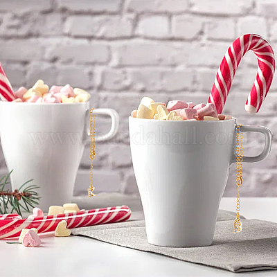 Подвеска для чашки из сплава со стразами в виде буквы A ~ Z HJEW-AB00386-1