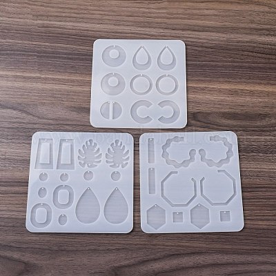 Наборы форм для силиконовых подвесок для серег пищевого качества «сделай сам» PW-WG51666-03-1