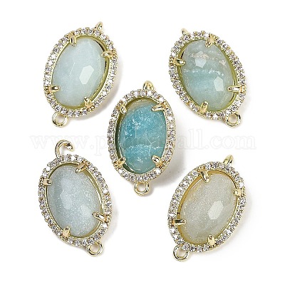 Натуральный цветок амазонит граненые овальные звенья G-B126-07G-15-1