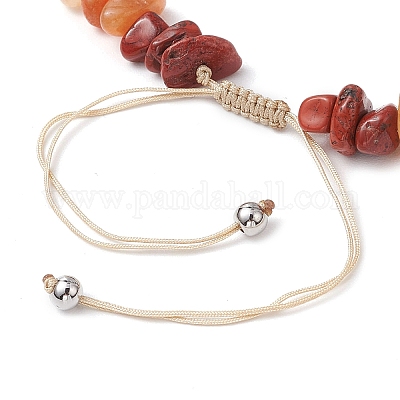 7 шт. браслеты из плетеных бусин с натуральными и синтетическими драгоценными камнями в стиле чакры BJEW-JB11324-1