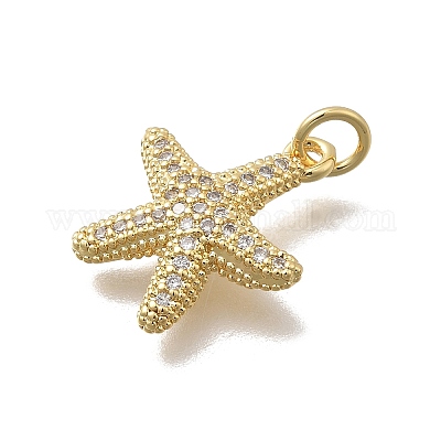 Латунные микропаве прозрачные кубические циркониевые подвески KK-D431-053A-G-1