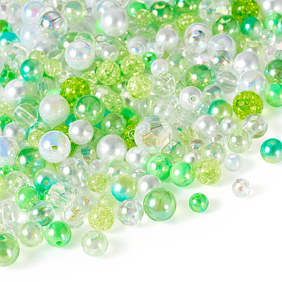 Прозрачная и непрозрачная акриловая бусина OACR-TAC0002-08D-1