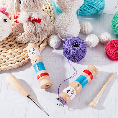  MAGICLULU 3 Pcs Rope Knitting Machine French Knitter Knitting  Dolly Crochet Toy Thread Spool Knitting Tool Supplies Craft Knitting  Machine Quilting Women's Plastic Modeling Purple Bracelet : Arts, Crafts &  Sewing
