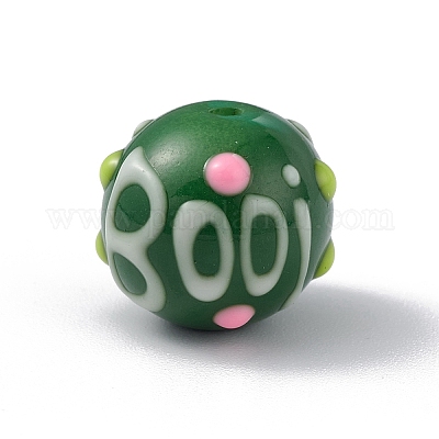 Непрозрачные окрашенные стеклянные бусины GLAA-B001-01D-1