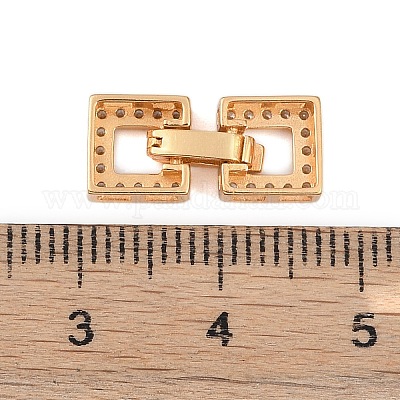 925 серебряная застежка с микропаве из прозрачного кубического циркония STER-P060-38G-1