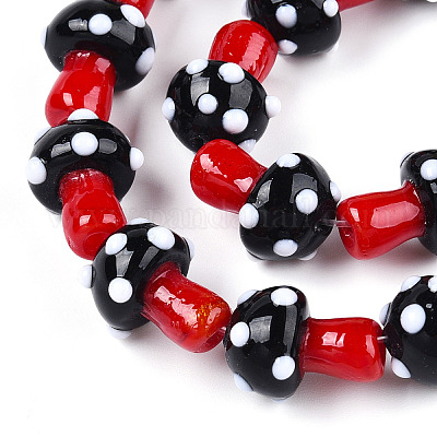 Бусы лэмпворк ручной работы LAMP-N024-09A-1