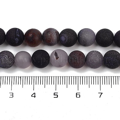 Натуральный druzy агатовые бусы пряди G-NH0024-A05-8mm-1