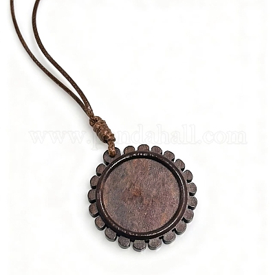 Деревянная подвеска кабошон настройки&nbsp;WOOD-H106-26B-06-1