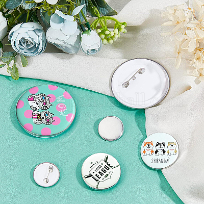 250 набор из 3-х железных брошей с кабошонами DIY-BC0004-80-1