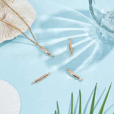 Ciondoli in ottone da 8 pz&nbsp;KK-DR0001-45G-1