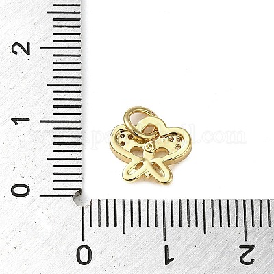 Латунные микропаве прозрачные подвески с фианитом KK-U005-01A-G-1