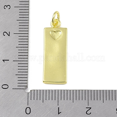 Латунные микропаве прозрачные подвески с фианитом KK-P266-06G-B-1