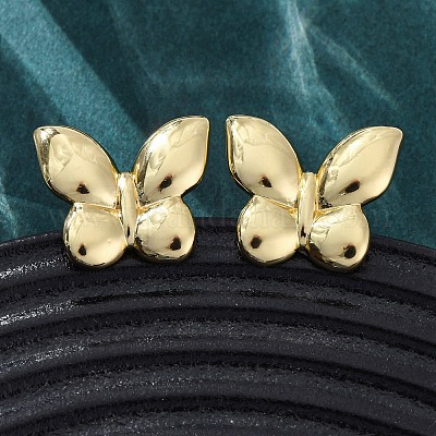 Латунь серьги EJEW-H158-05A-G-1