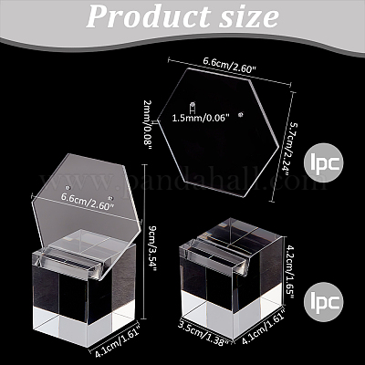 Акриловые подставки для сережек куб EDIS-WH0032-16A-1