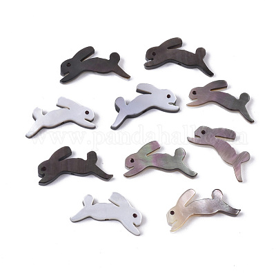 Натуральные черные бусины из ракушек для губ SSHEL-N034-58-1