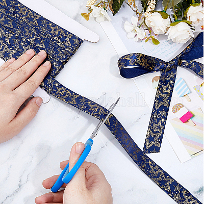 12.5 ярд полиэстеровой ленты с золотым тиснением и звездой OCOR-DC0001-23-1