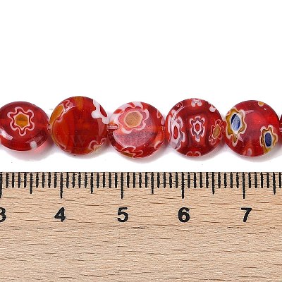 Ручной работы millefiori стеклянные бусины нитки LAMP-G166-17B-05-1