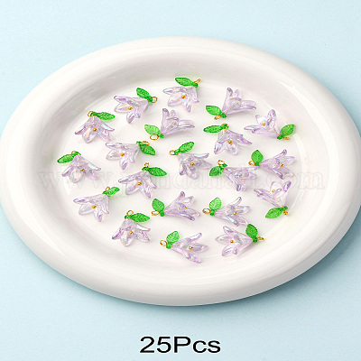 50шт прозрачные акриловые подвески PALLOY-FS00038-01-1