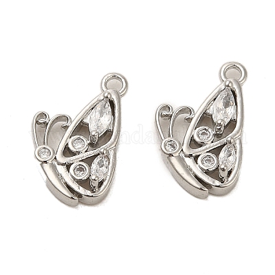 Латунные микро проложить кубического циркония подвески ZIRC-P113-02P-1-1