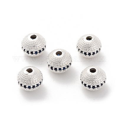 Латунные микро проложить кубического циркония бусы KK-C071-08S-02-1