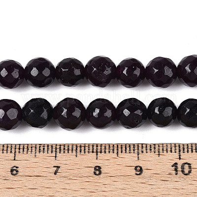 Окрашенные природные белый нефрит бисер пряди G-T139-8mm-60-02-1