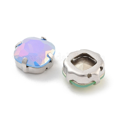 Квадратный опал пришиваем стразами RGLA-G024-07B-P-1