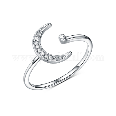 Комплект из ожерелья и кольца из стерлингового серебра со звездой и луной YV6994-4-1