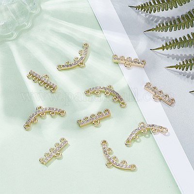 10 шт. 2 стиля латунные микропаве кубического циркония компоненты люстры соединения FIND-AR0005-59-1