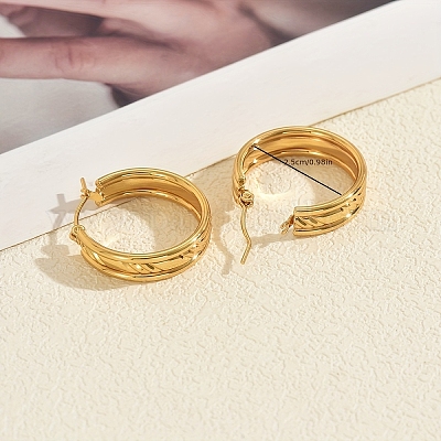 Минималистичные круглые серьги-кольца из нержавеющей стали 304 MS5537-1