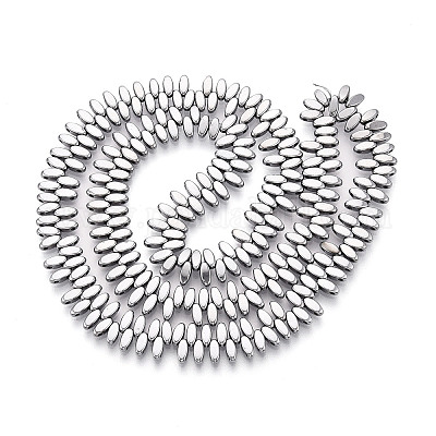 Гальванические нити из синтетических немагнитных гематитовых бусин G-T139-65I-1