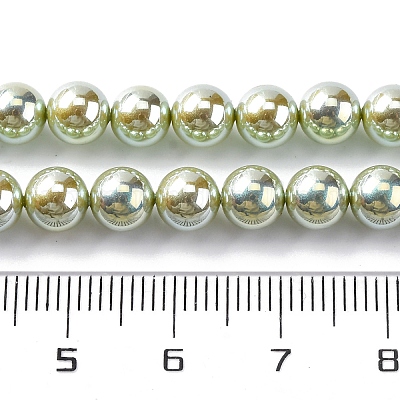 УФ-покрытие перламутровые стеклянные жемчужные бусины нити GLAA-F128-01A-T14-1