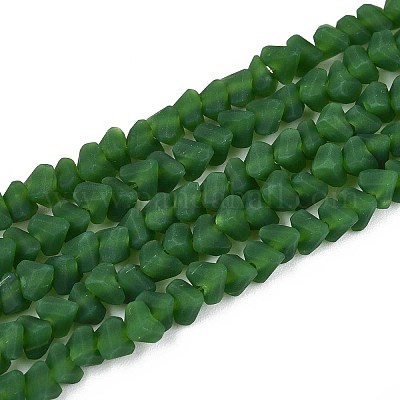 Нити из матовых непрозрачных стеклянных бусин GLAA-N017-4mm-17-1