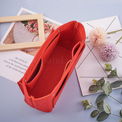 Изготовленные на заказ косметические мешочки на молнии из войлока GN-TAC0001-05E-1