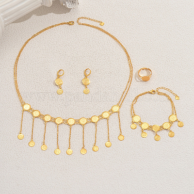 Винтажный набор украшений в этническом стиле с кисточками из латуни для женщин DI1979-1