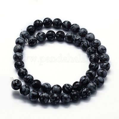 Wholesale Natural Snowflake Obsidian Beads Strands 