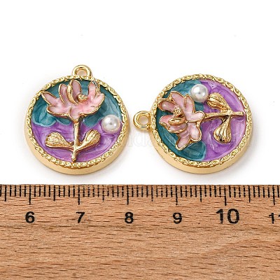 Подвески из эмалевого сплава легкого золота ENAM-B028-35KCG-03-1