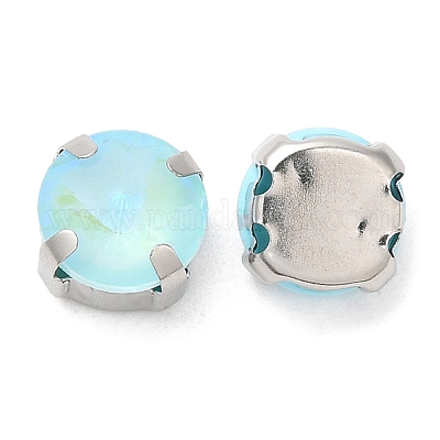 Мокко флуоресцентный(ми) плоский круглый пришитый страз GGLA-M006-02B-P03-1