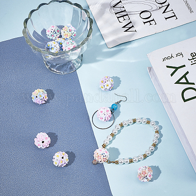 12шт 6 цвета бусины из полимерной глины ручной работы DIY-DR0001-86-1