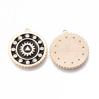 Латунные микропаве прозрачные подвески с фианитом KK-N232-197-NF-1