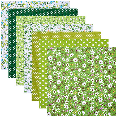 7 pieza de tela de algodón estampada.&nbsp;DIY-CY0002-16B-1