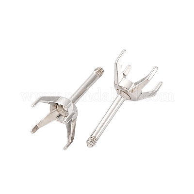 Фурнитура для сережек-гвоздиков из нержавеющей стали 304 STAS-B091-02B-06P-1