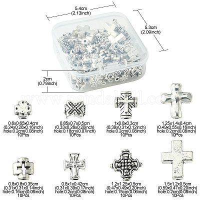 80шт 8 стильные бусины из сплава в тибетском стиле TIBEB-YW0001-15-1