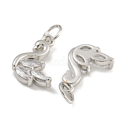 Покрытие стойки латунь микропаве прозрачные кубические циркониевые подвески KK-U030-15P-1