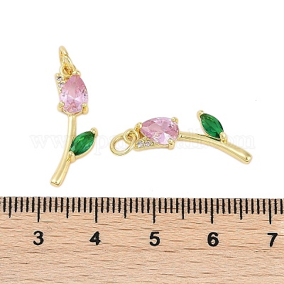 Стойки обшивки латунь микро проложить Циркон подвеску KK-R166-09G-04-1