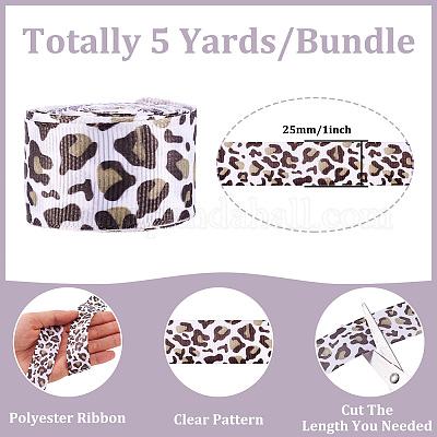 Ленты в рубчик с леопардовым принтом OCOR-TA0001-22B-1