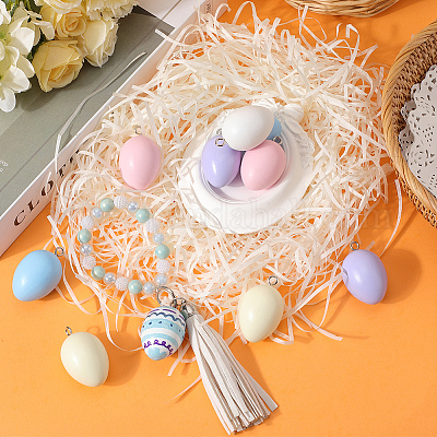 10 шт. двухцветные подвески из дерева WOOD-SC0001-64-1