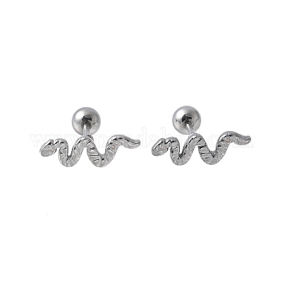 Серьги-гвоздики из нержавеющей стали 304 для женщин EJEW-E603-02P-1