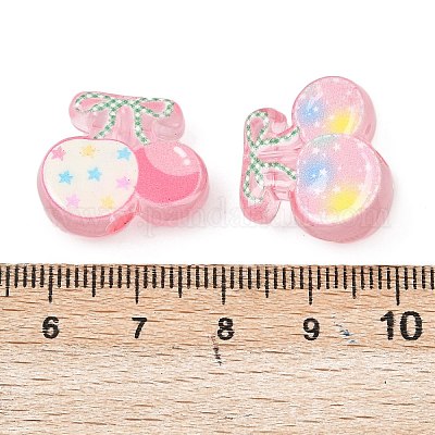 Печатные непрозрачные акриловые бусины OACR-P035-02A-M-1