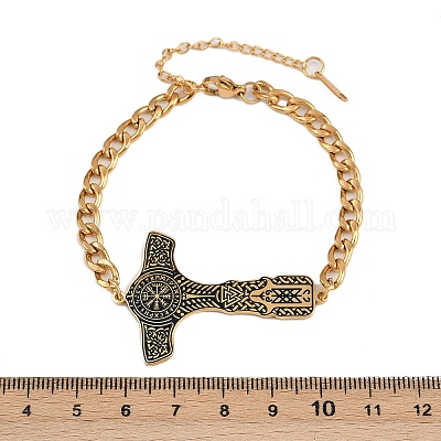 Браслеты из нержавеющей стали 304 с эмалированными звеньями BJEW-P356-01A-G-1