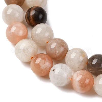 Нити из натуральных бусин из нескольких лунных камней G-O030-6mm-10-1